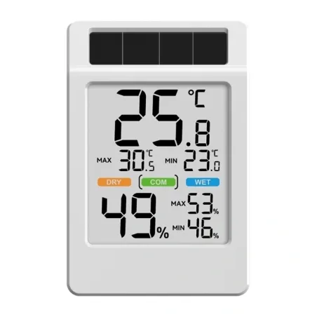 BALDRTHERM B0590TH-V6 Solar-Powered Thermohygrometer with a Large Screen